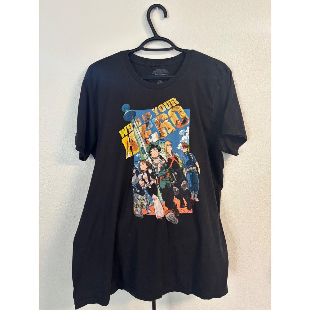 My‎ Hero Academia Two Heroes Movie T-Shirt XL Black Funimation Anime Graphic Tee